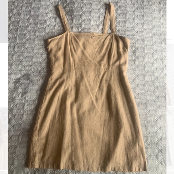Forever 21 Dresses & Skirts - Beige linen dress size L